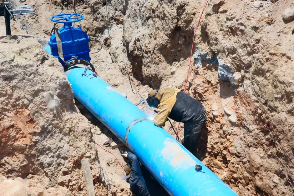 Avanza obra del tanque Rub� SARH, pieza clave en el abasto de agua en Tijuana