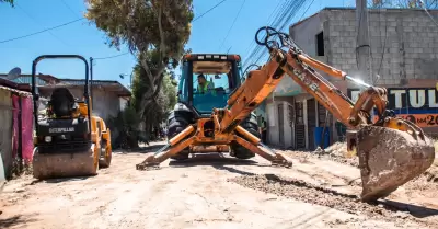 Obras de pavimentaci�n en Torres de Matamoros