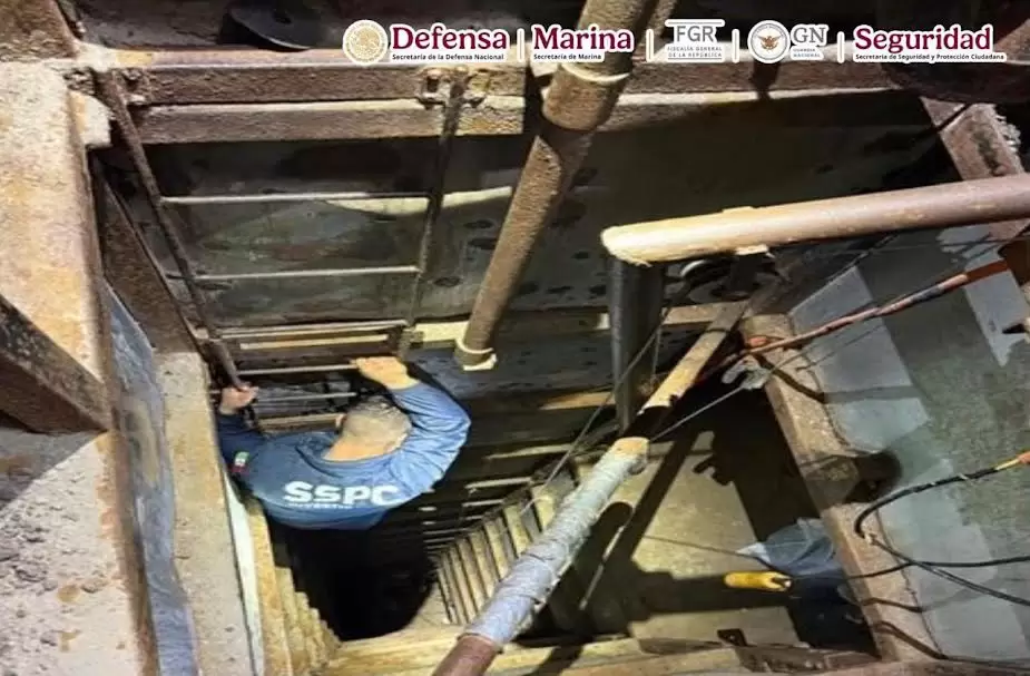 En Baja California, tras ejecutar una orden de cateo se inhabilit� un t�nel que conectaba con Estados Unidos