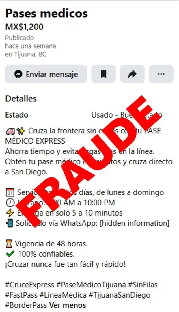 Pases m�dicos falsos