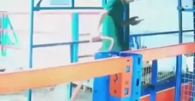 Joven cae al vac�o.