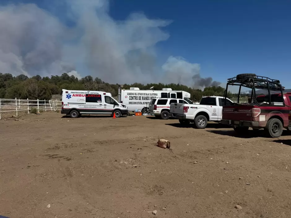 CESPM se suma al combate de incendios forestales en Tecate