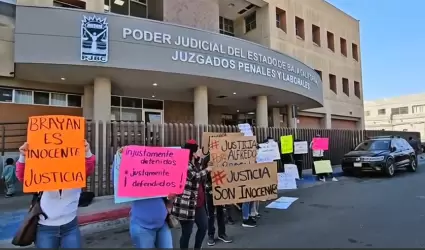 Manifestaci�n por j�venes acusados de homicidio