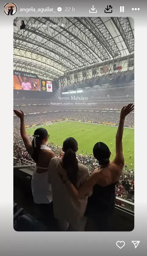 �ngela Aguilar asiste a la Copa Oro sin Christian Nodal