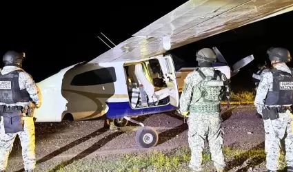 Aeronave asegurada en Tecom�n, Colima