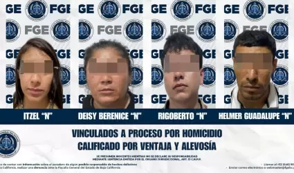 Vinculados a proceso por homicidio con ventaja y alevos�a