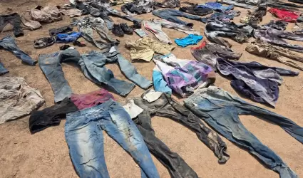 Ropa encontrada en en un punto aleda�o a la carretera 12 Norte