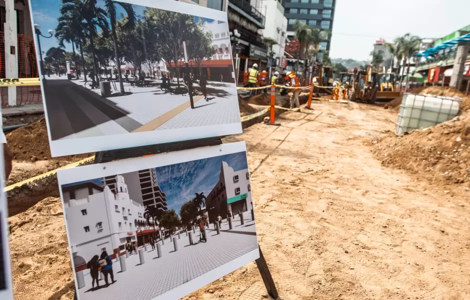 Obras de rehabilitaci�n de redes de agua potable y alcantarillado sanitario en la Av. Revoluci�n