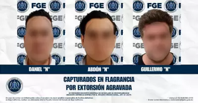Detenidos en flagrancia por extorsi�n en Mexicali