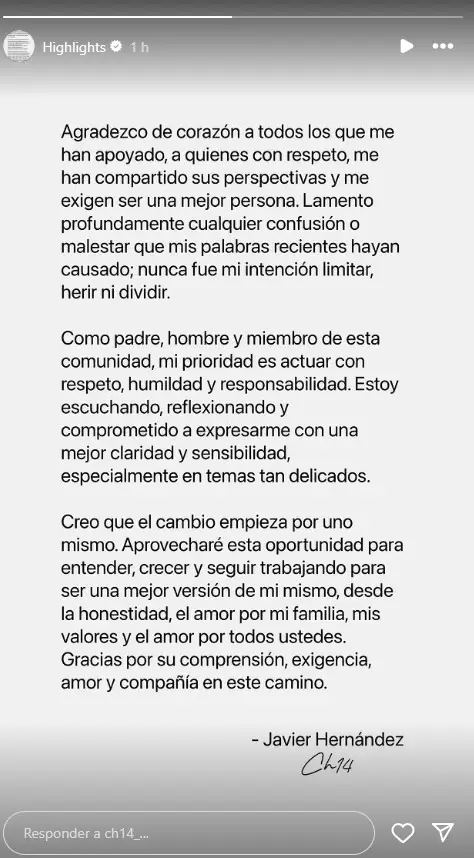 Publicaci�n de "Chicharito" Hern�ndez