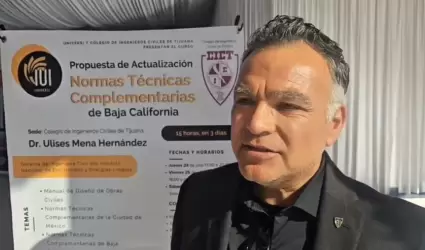 Roberto M�ndez Meza, expresidente del Colegio de Ingenieros Civiles de Tijuana