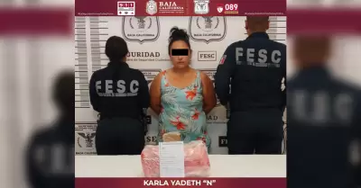 Detenida con m�s de 2 kg de metanfetamina en Ensenada