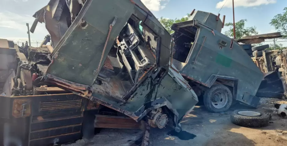 Destruyen 23 veh�culos con blindaje artesanal