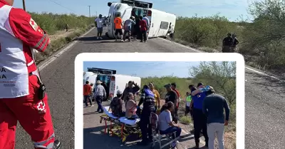 Accidente de autob�s de pasaje suburbano que cubr�a la ruta Ortiz-Empalme