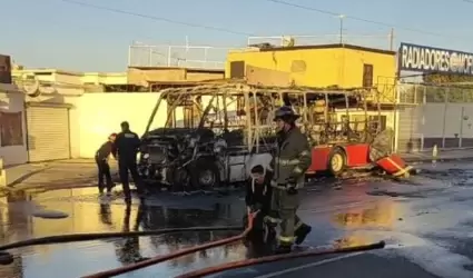 Incendio de cami�n en Hermosillo