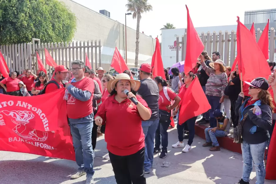 Manifestaci�n antorchistas