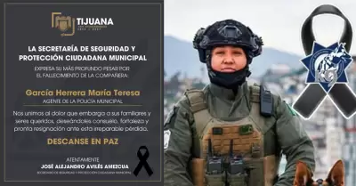 Agente fallecida