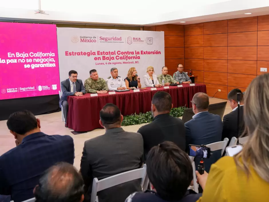 Estrategia estatal para combatir la extorsi�n en BC