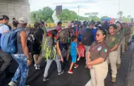 Calor, lluvia y cansancio quebrantan salud de Caravana migrante que sali� de Tapachula