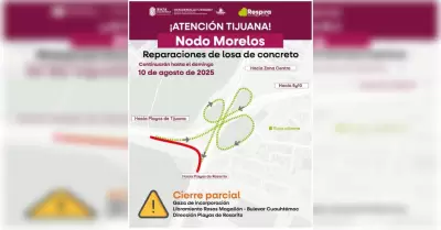 Reparaciones en incorporaci�n del Libramiento Rosas Magall�n