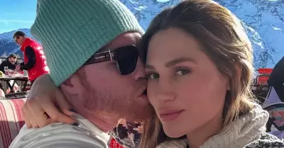 Sa�l "Canelo" �lvarez y su esposa Mar�a Fernanda