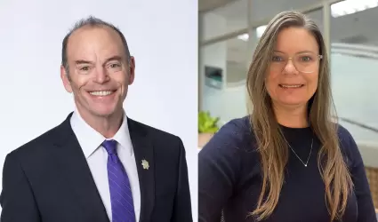 Dr. Lou Gilleran, director m�dico, y Michael Kelley, gerente de operaciones de s