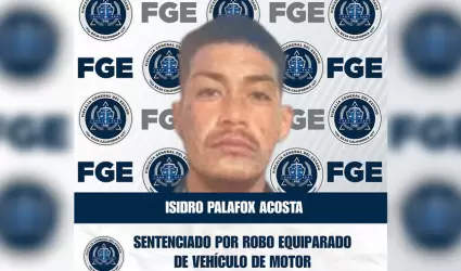 Sentenciado tras robo equiparado de veh�culo de motor