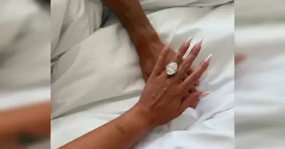 Georgina Rodr�guez revela su enorme anillo de compromiso