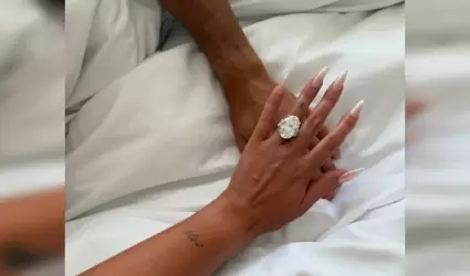Georgina Rodr�guez revela su enorme anillo de compromiso