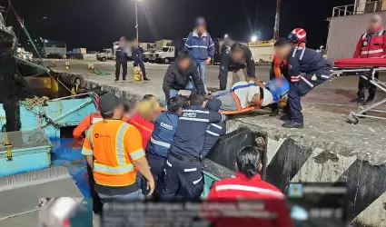 Evacuaci�n m�dica de tripulante lesionado en buque pesquero en Ensenada
