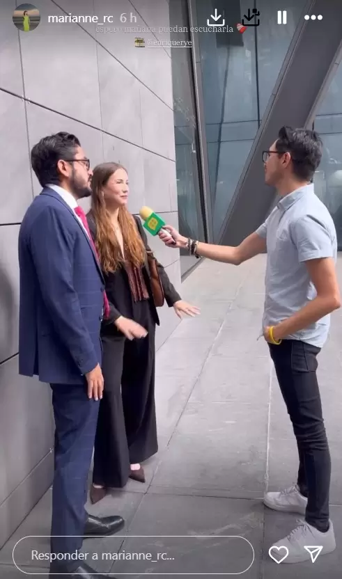 Marianne Gonzaga concedi� una entrevista a un programa de espect�culos.