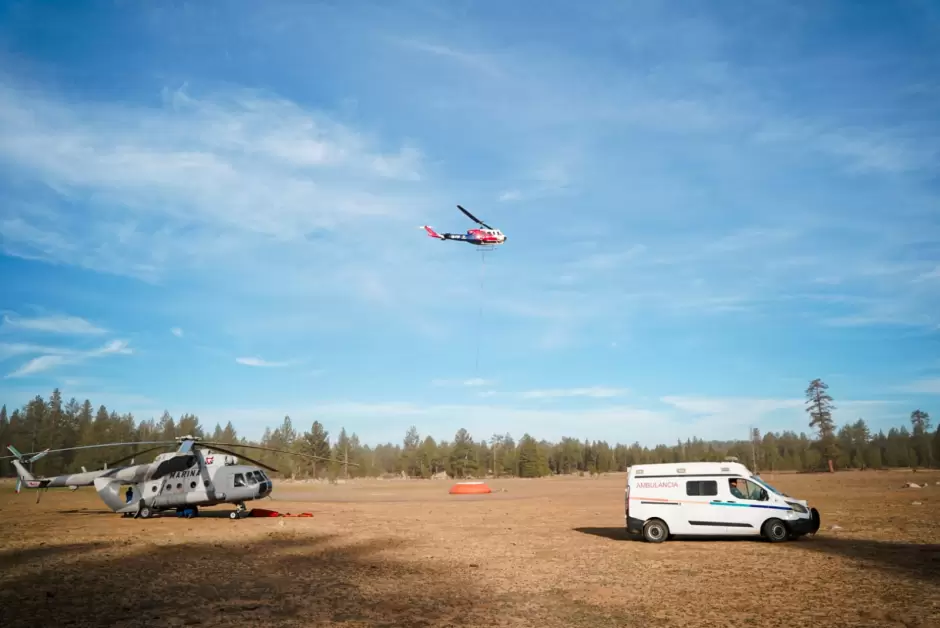 Combate al incendio forestal en San Pedro M�rtir