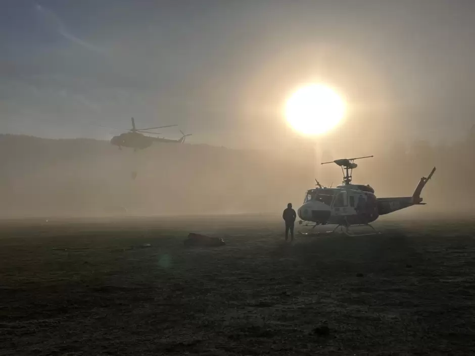 Combate al incendio forestal en San Pedro M�rtir