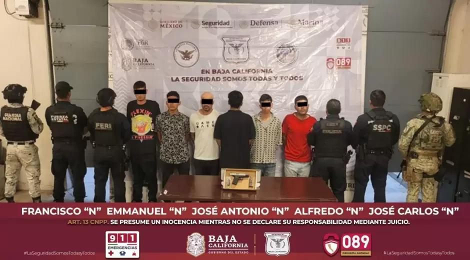 Detenidos por portaci�n de armas de fuego en Tijuana