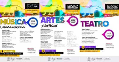 Talleres de m�sica, teatro, danza, y artes pl�sticas