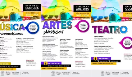 Talleres de m�sica, teatro, danza, y artes pl�sticas