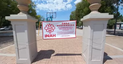 Obra en camell�n del bulevar Hidalgo