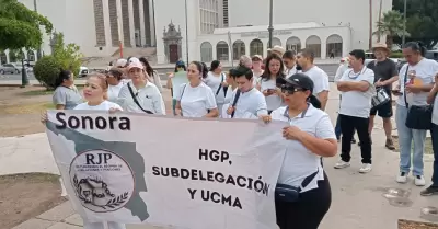 Manifestaci�n de personal de enfermer�a del IMSS