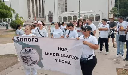 Manifestaci�n de personal de enfermer�a del IMSS