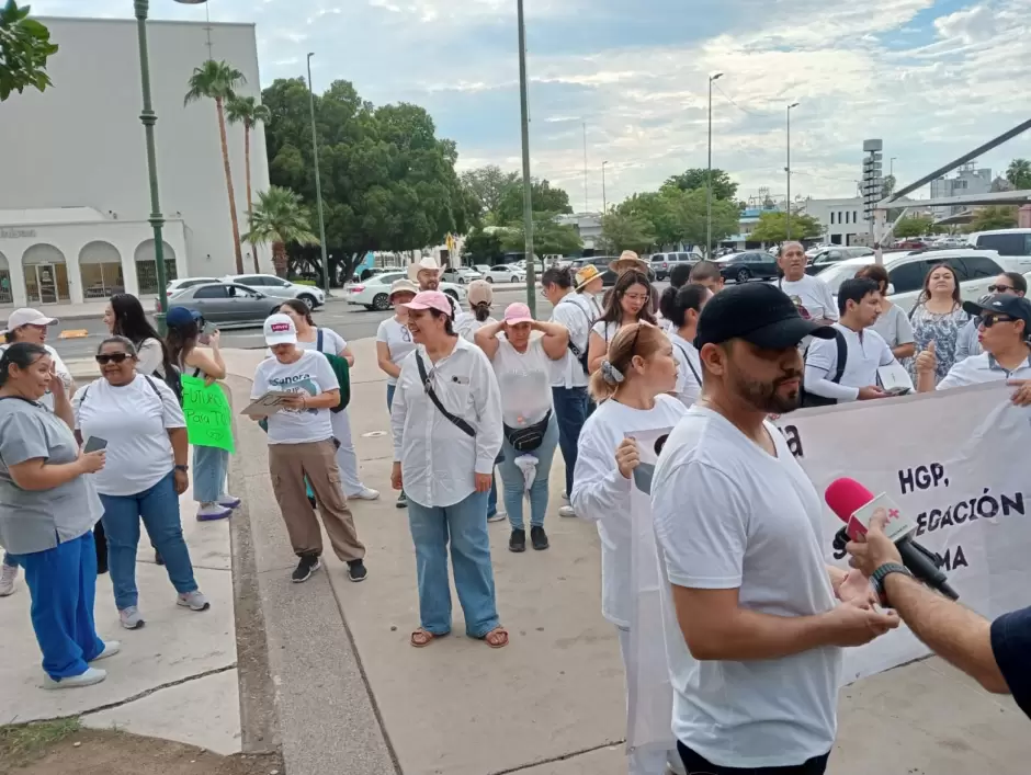 Manifestaci�n de empleados del IMSS