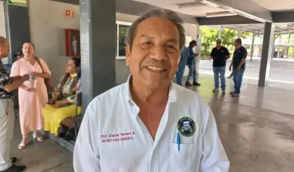 Eleazar Herrera, secretario general del Sindicato de Trabajadores del Cobach