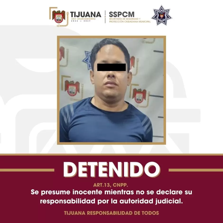 Detenido por violencia familiar en la colonia Jard�n