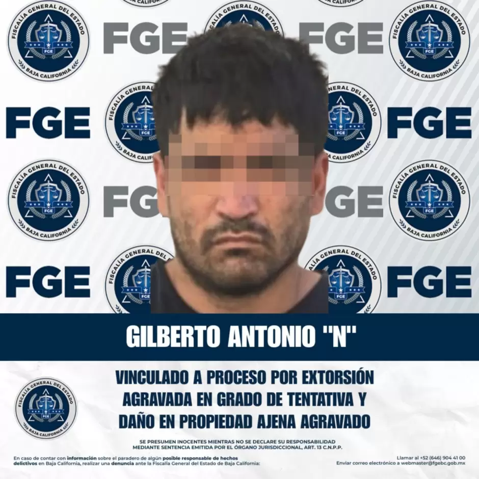 En prisi�n preventiva por extorsi�n agravada y da�os en propiedad ajena