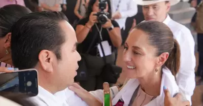 Heriberto Aguilar y Claudia Sheinbaum