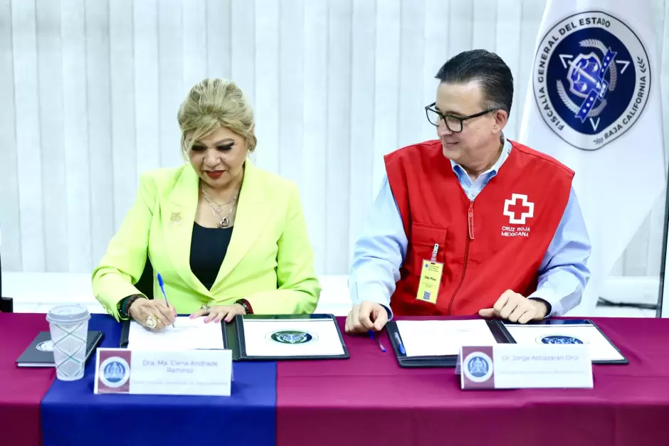 Fiscal�a General y Cruz Roja delegaci�n Baja California