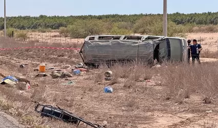 Volcamiento de veh�culo que trasladaba jornaleros agr�colas