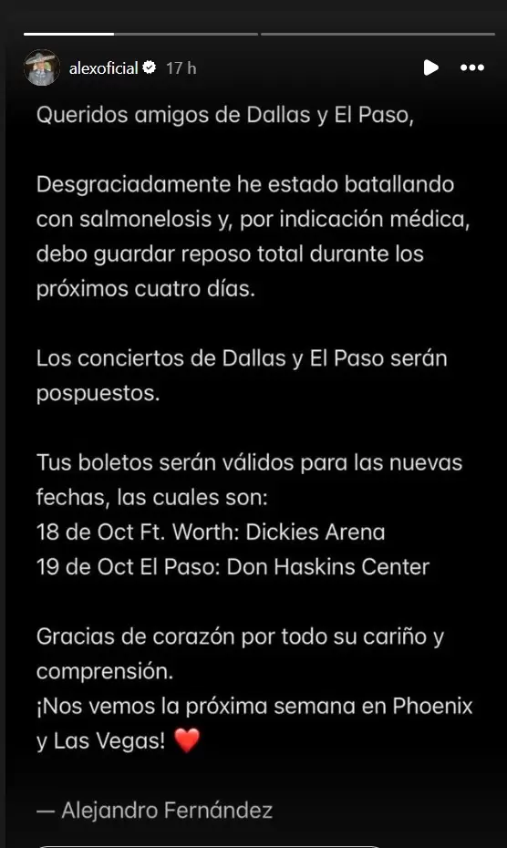 Anuncio de Alejandro Fern�ndez