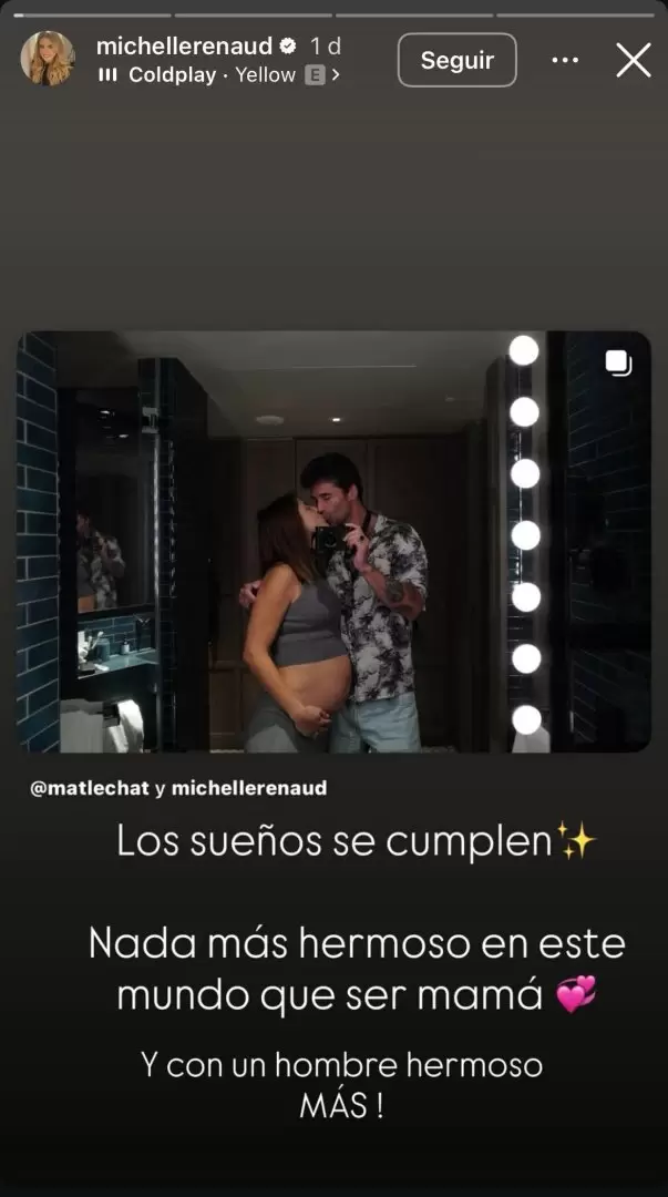 Michelle Renaud y Mat�as Novoa esperan un nuevo beb�