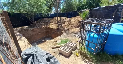 Impiden trabajos de construcci�n de una cisterna en el �rea oriente del Parque M