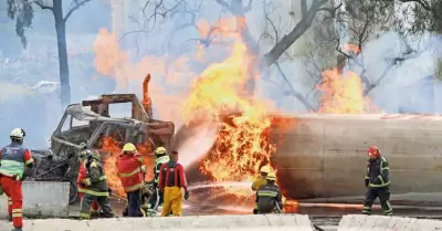 Explosi�n de pipa cargada con gas